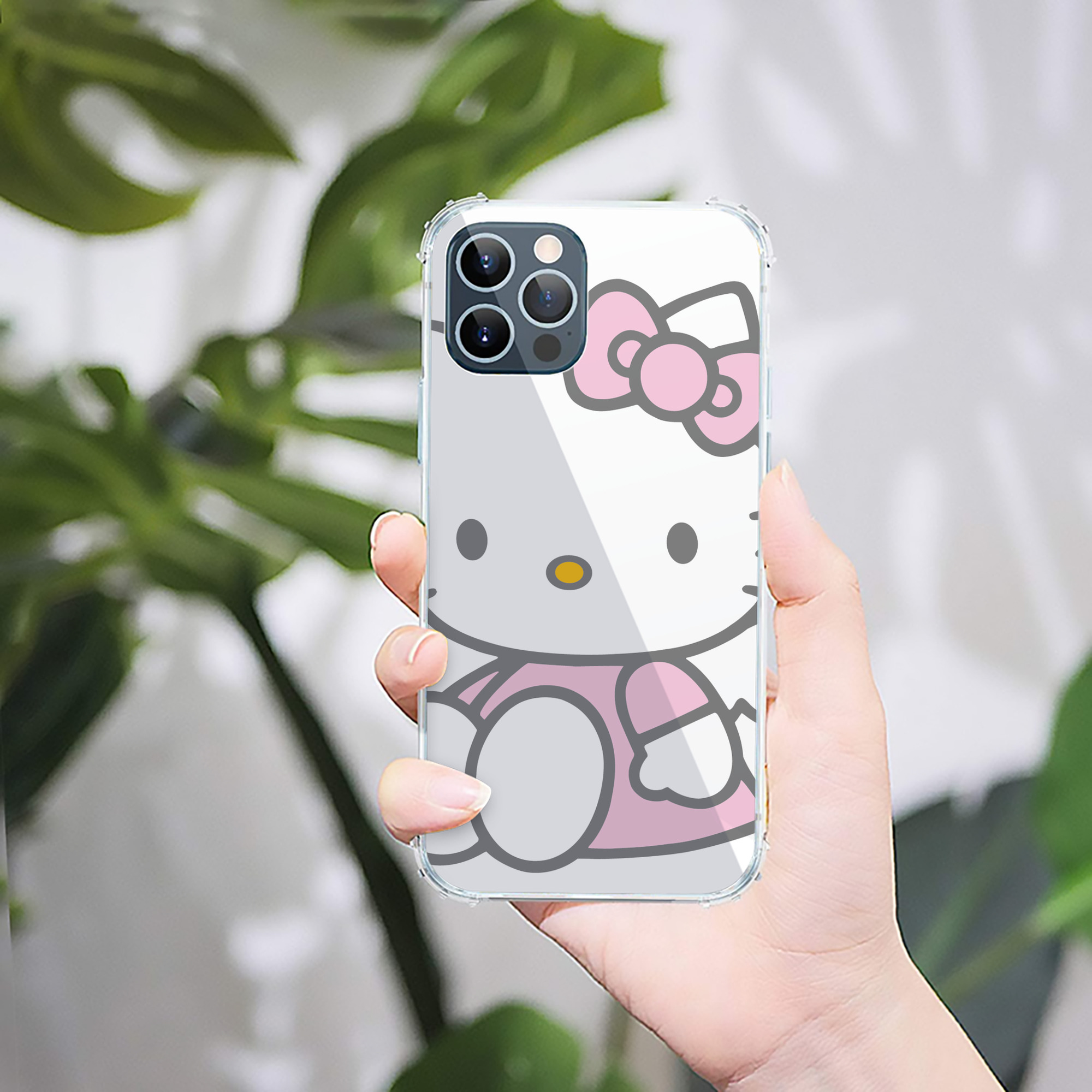 （画像用） Hello Kitty ハローキティ 【iPhone 12シリーズ対応】透明スマホケース（クリアソフトケース）